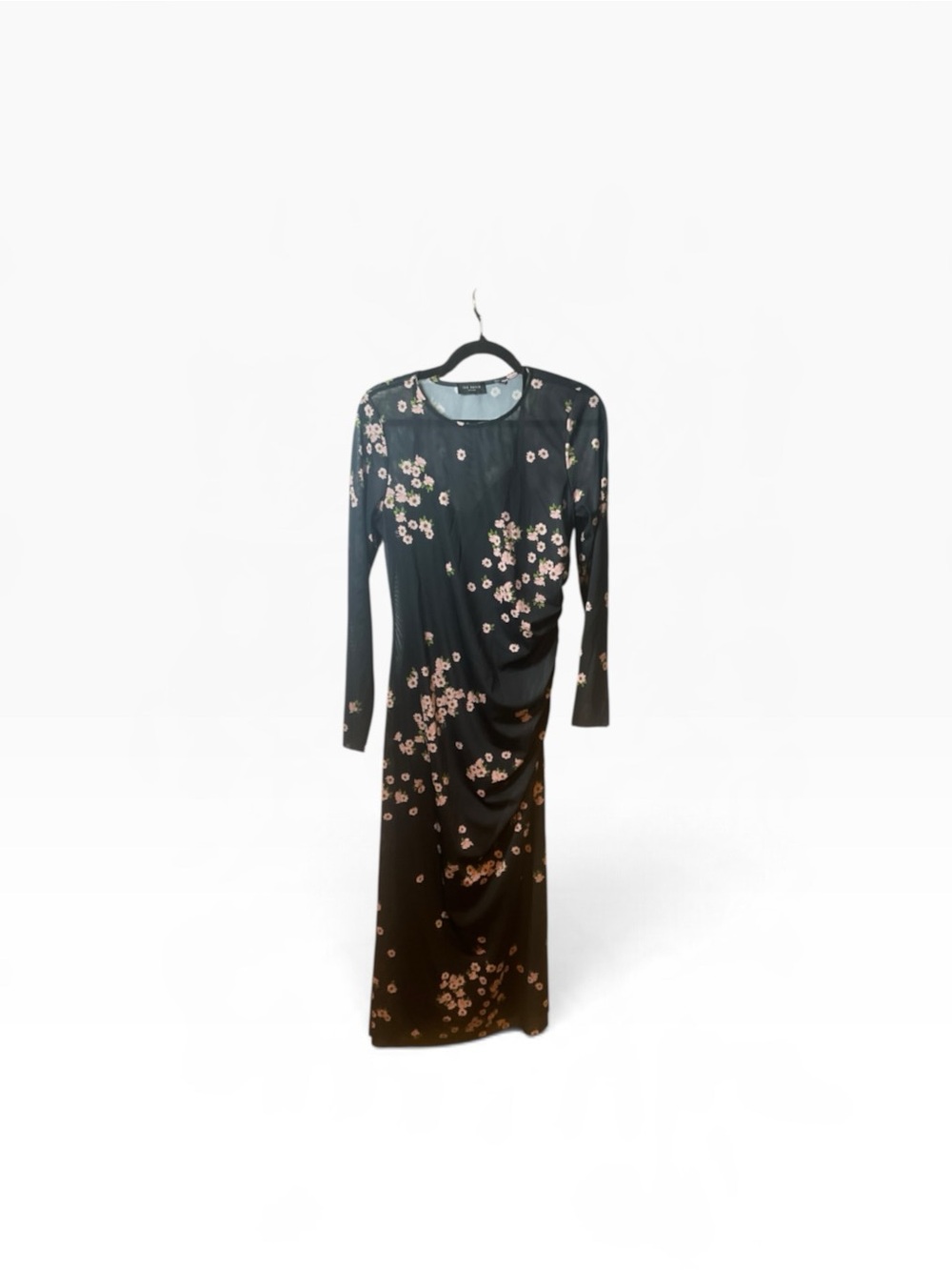 Ted Baker London Black Maxi Dress with Pink Floral Print